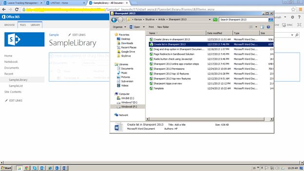 drag the document from your windows